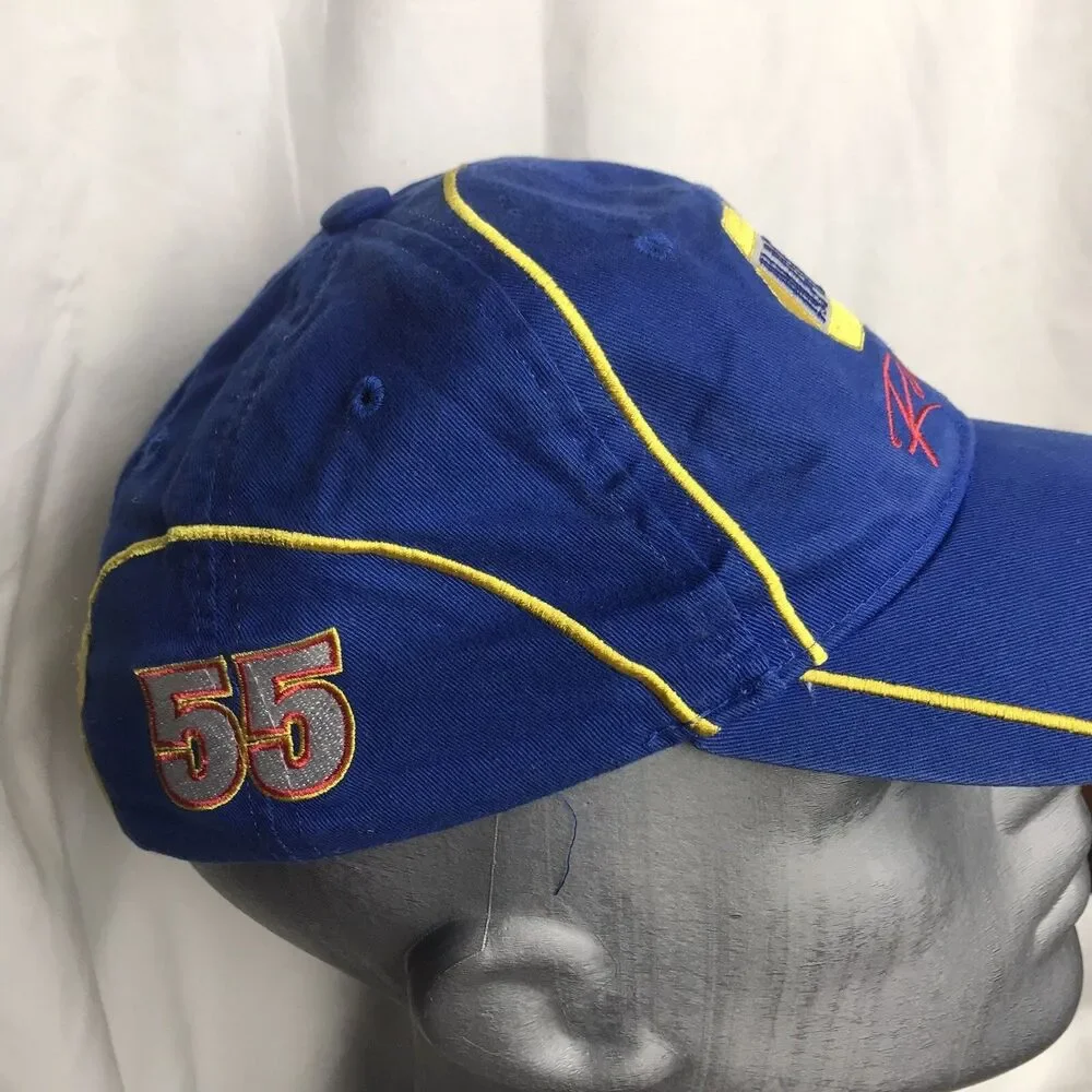 NAPA Racing Hat Baseball Cap Mens Blue Yellow Nascar Driver 55 Embroidered